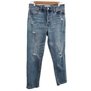 DAZE Light Wash High Rise Straight Leg Jean Size 12